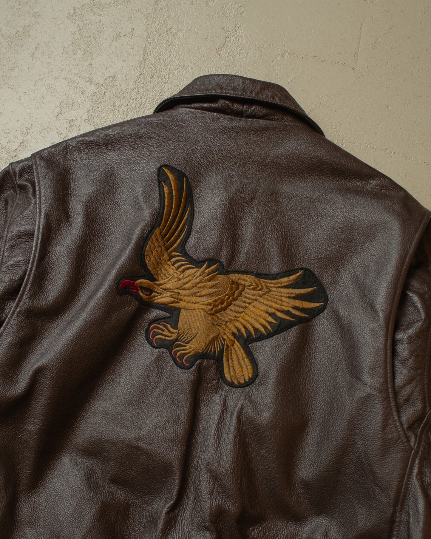 1990s Leather Flight Jacket brown - XXL