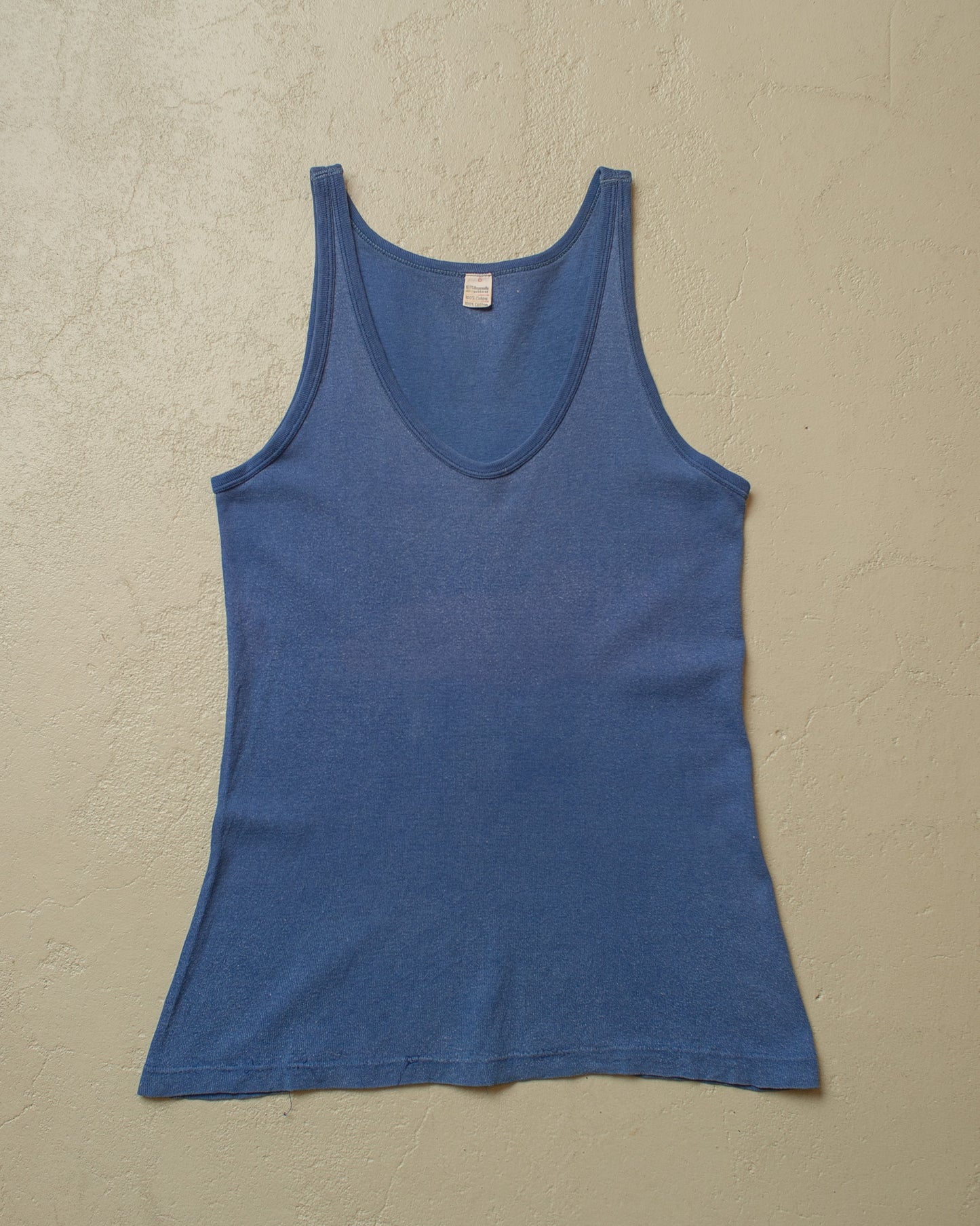 1970s Faded Tank Top blue - M