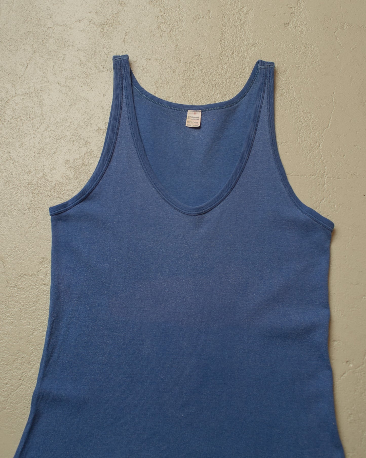 1970s Faded Tank Top blue - M