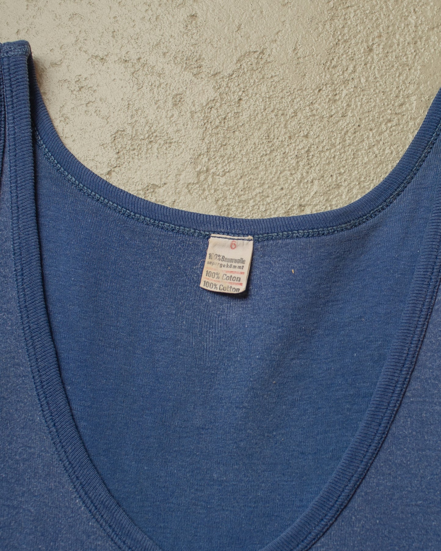 1970s Faded Tank Top blue - M