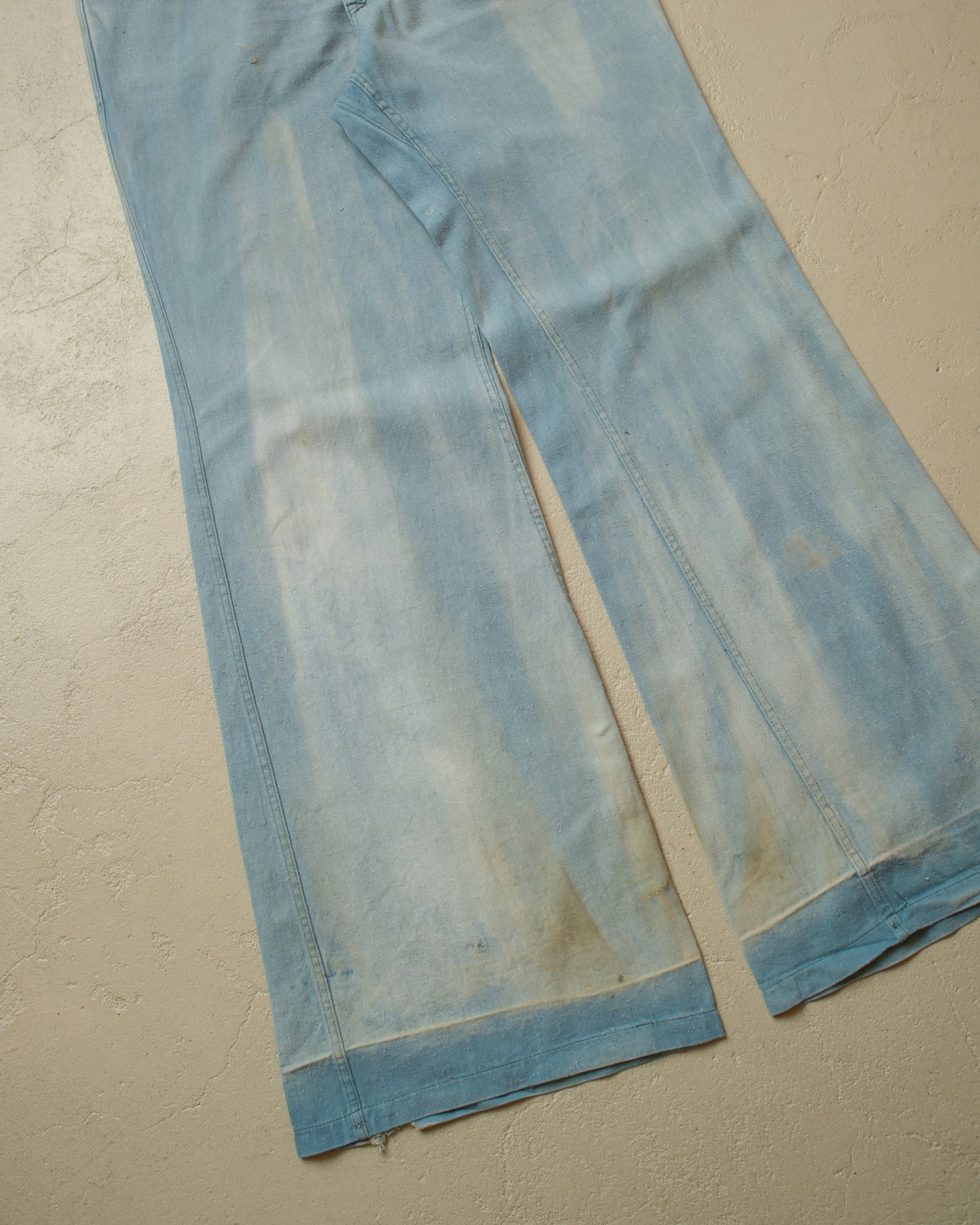 1960s/70s German Flared Workwear Cotton Twill Pants blue - W32 L33