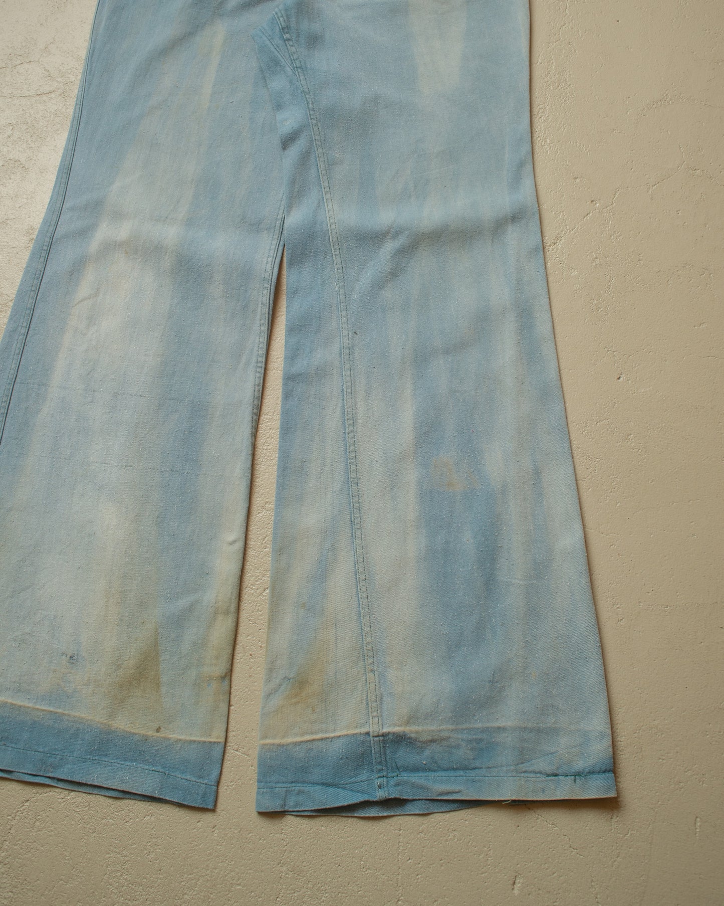 1960s/70s German Flared Workwear Cotton Twill Pants blue - W32 L33