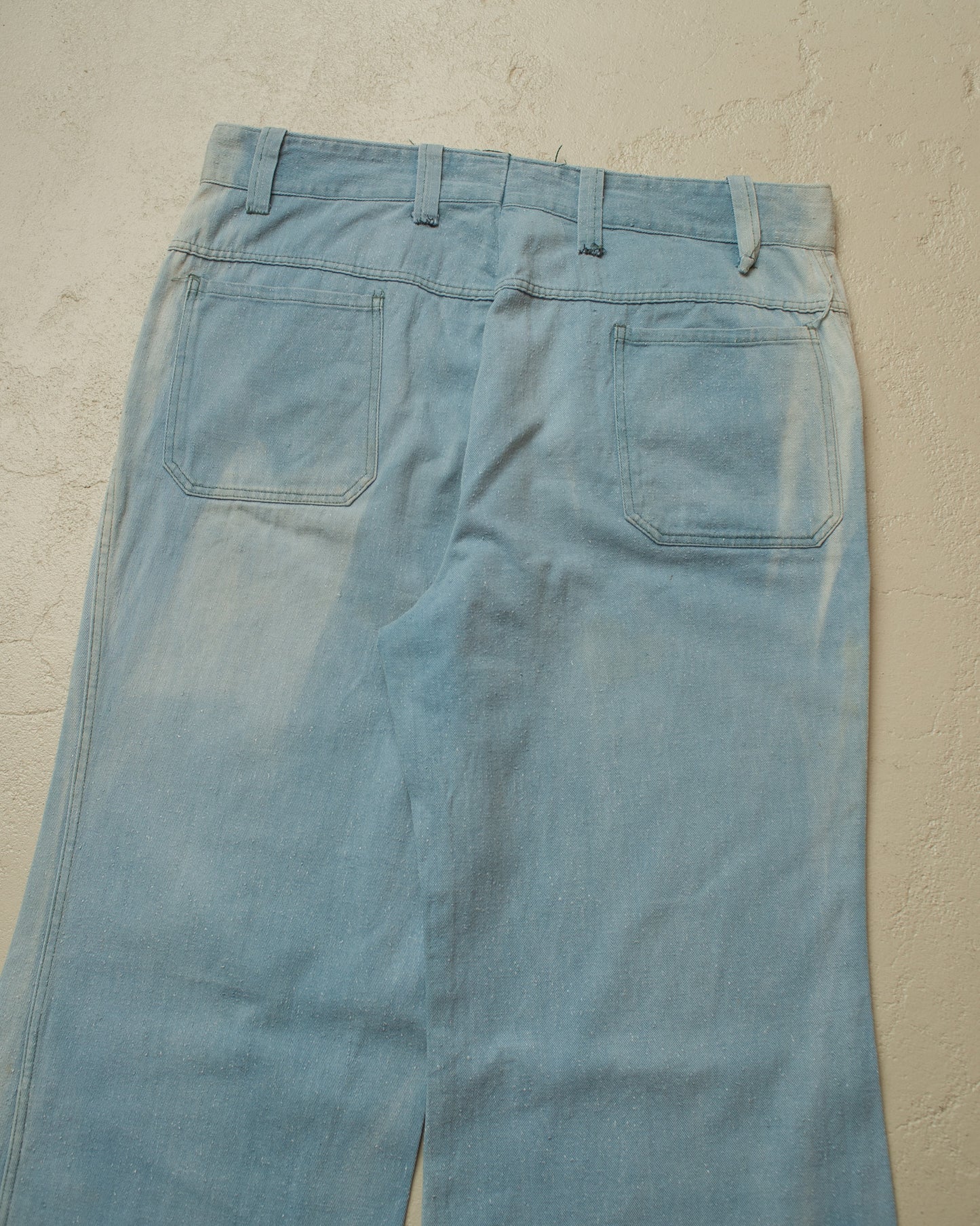 1960s/70s German Flared Workwear Cotton Twill Pants blue - W32 L33