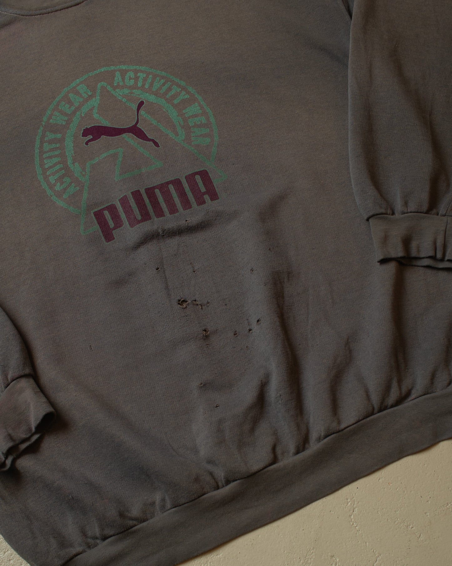 1990s distressed Puma Sweatshirt grey - XXL/XXXL