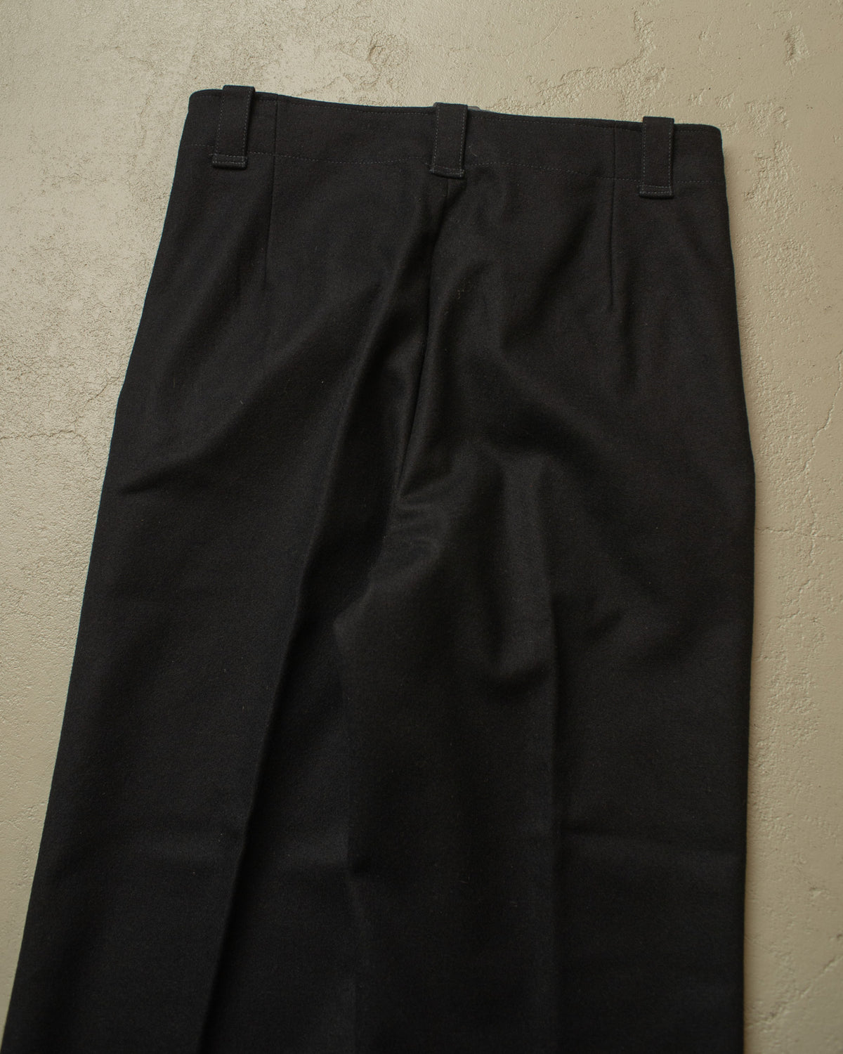 1970s/80s Soviet Navy Flared Wool Pants black - W31,5 L32