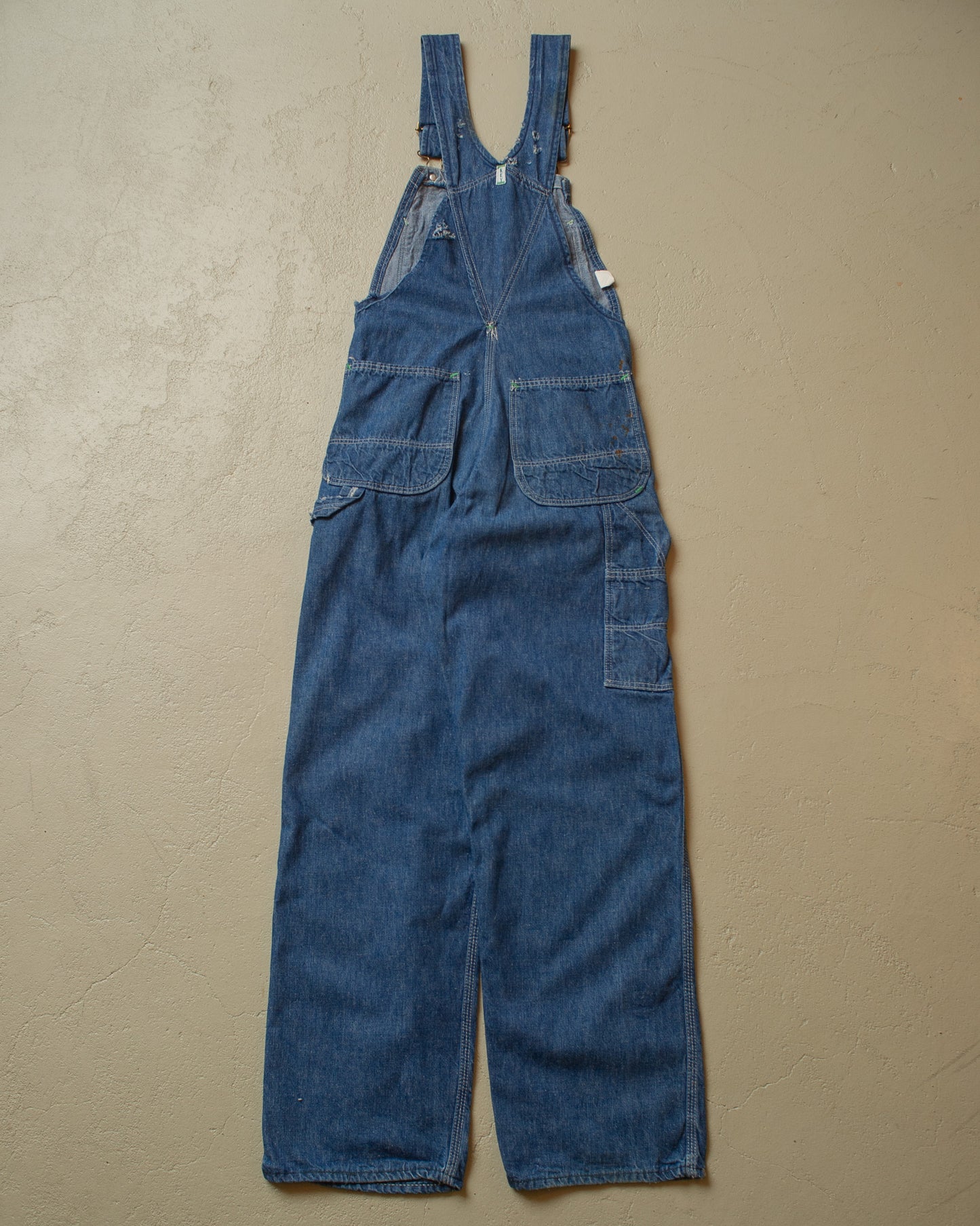 1970s Key "Imperial" Workwear Denim Overalls - S