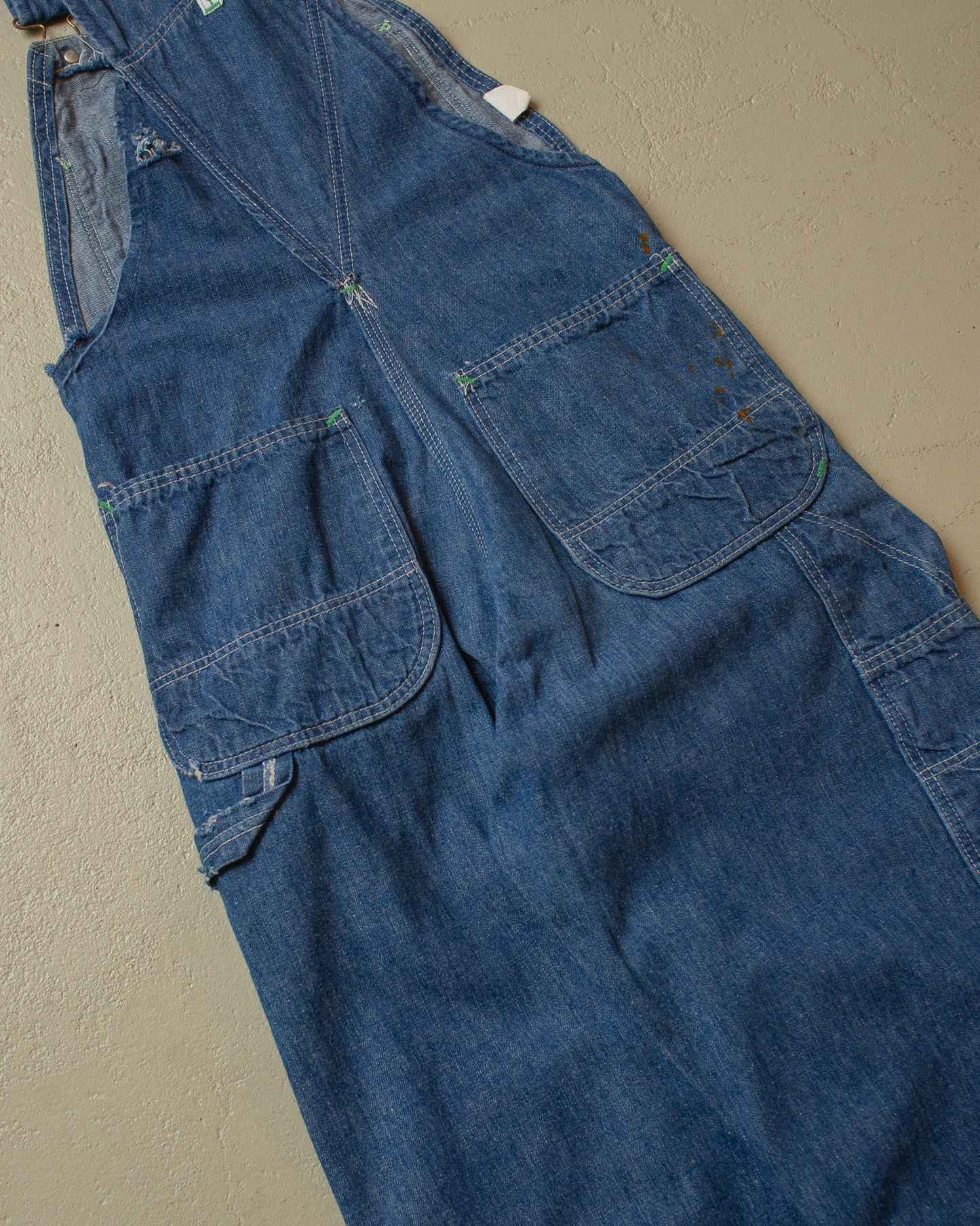 1970s Key "Imperial" Workwear Denim Overalls - S