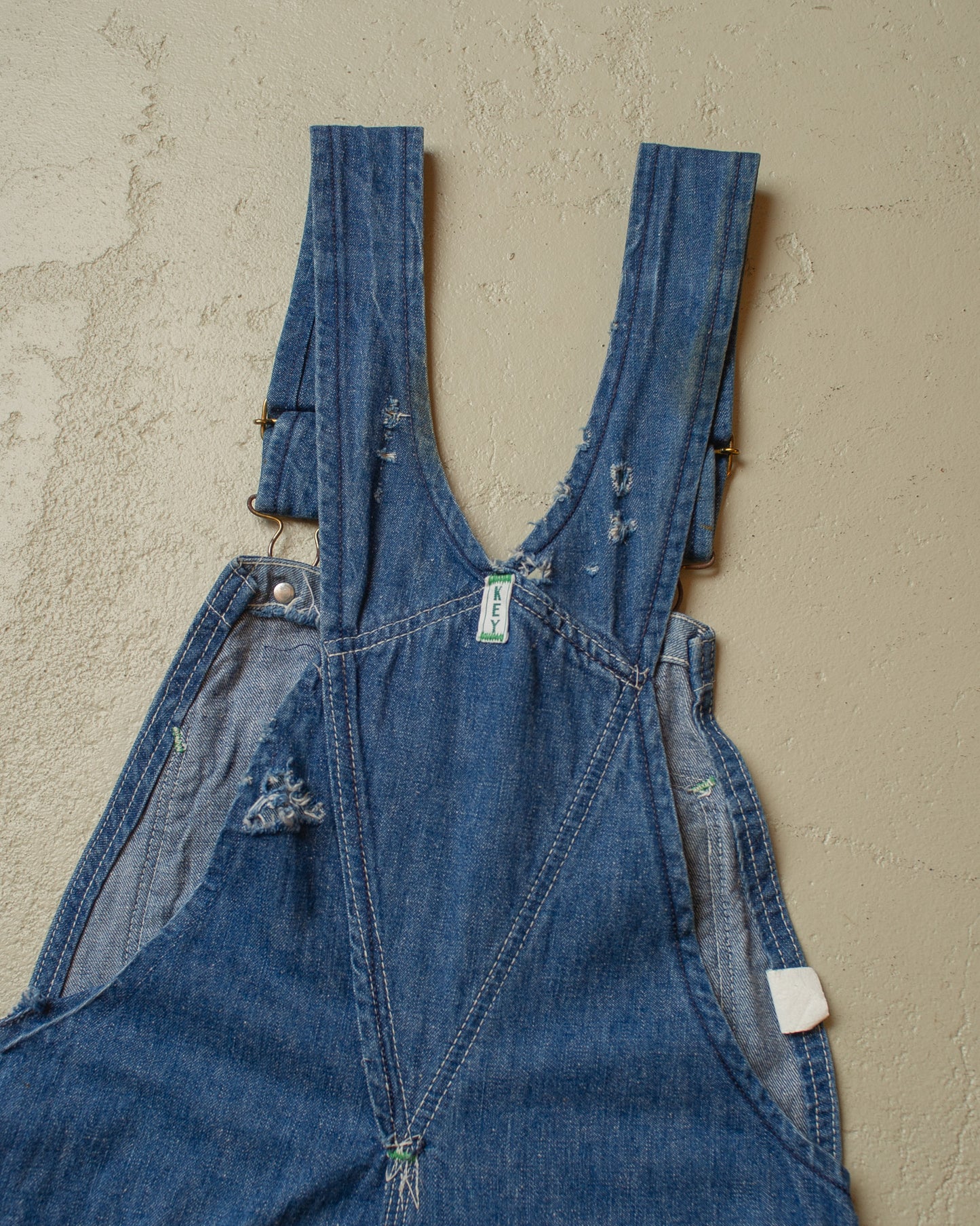 1970s Key "Imperial" Workwear Denim Overalls - S