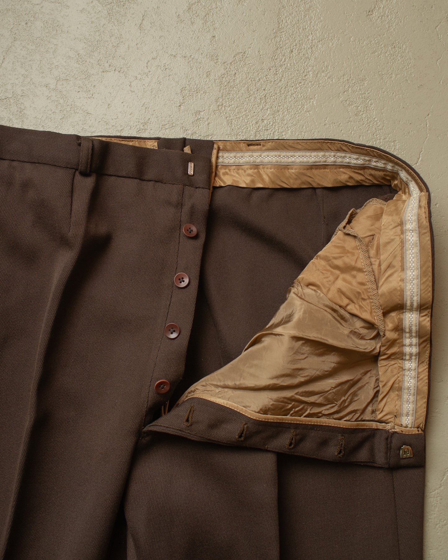 1960s/70s Diolen Flared Suit Pants brown - W41 L29