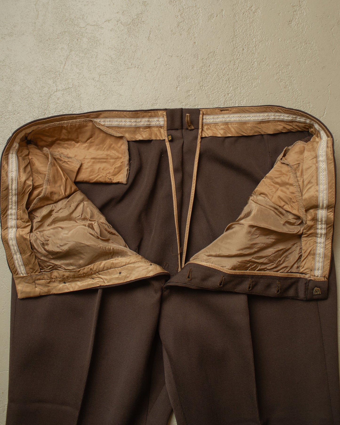 1960s/70s Diolen Flared Suit Pants brown - W41 L29