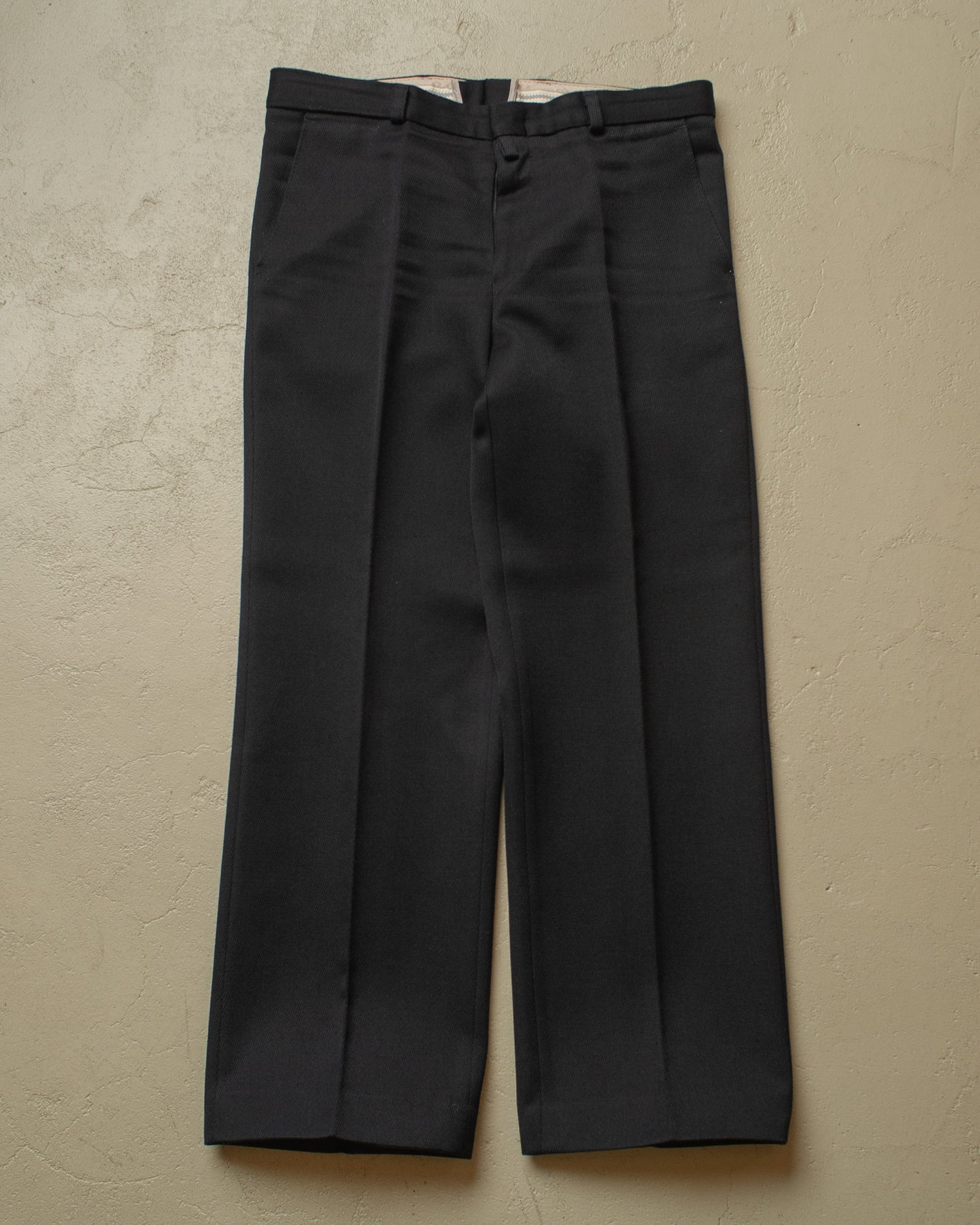1960s Trevira Wide Leg Suit Pants black - W32,5 L28