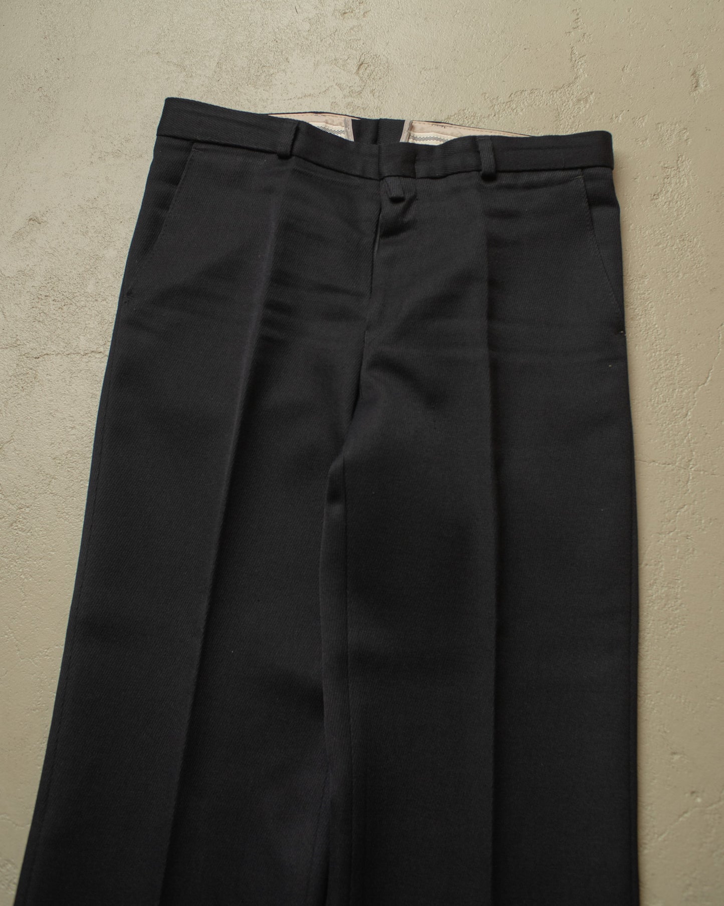 1960s Trevira Wide Leg Suit Pants black - W32,5 L28