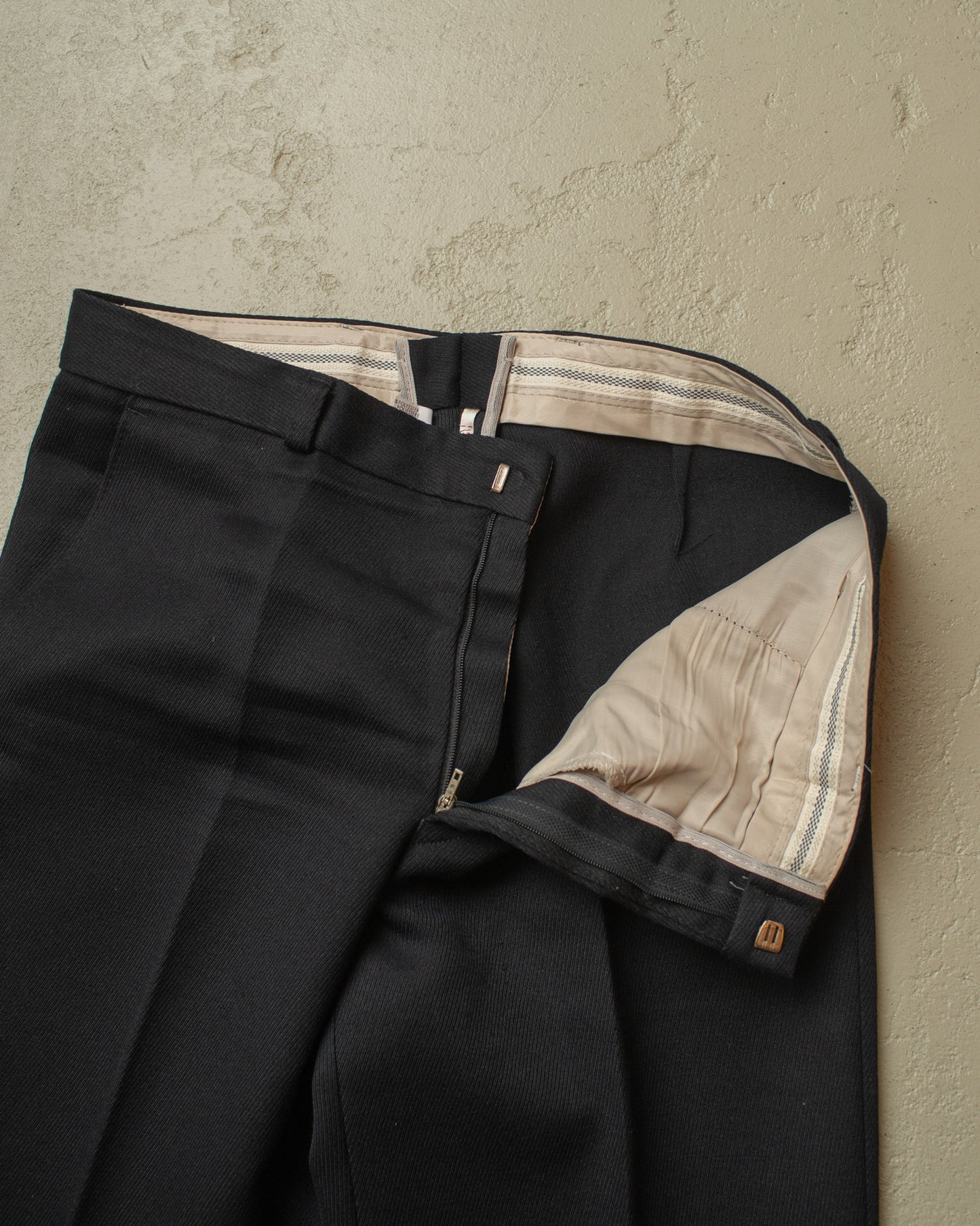 1960s Trevira Wide Leg Suit Pants black - W32,5 L28