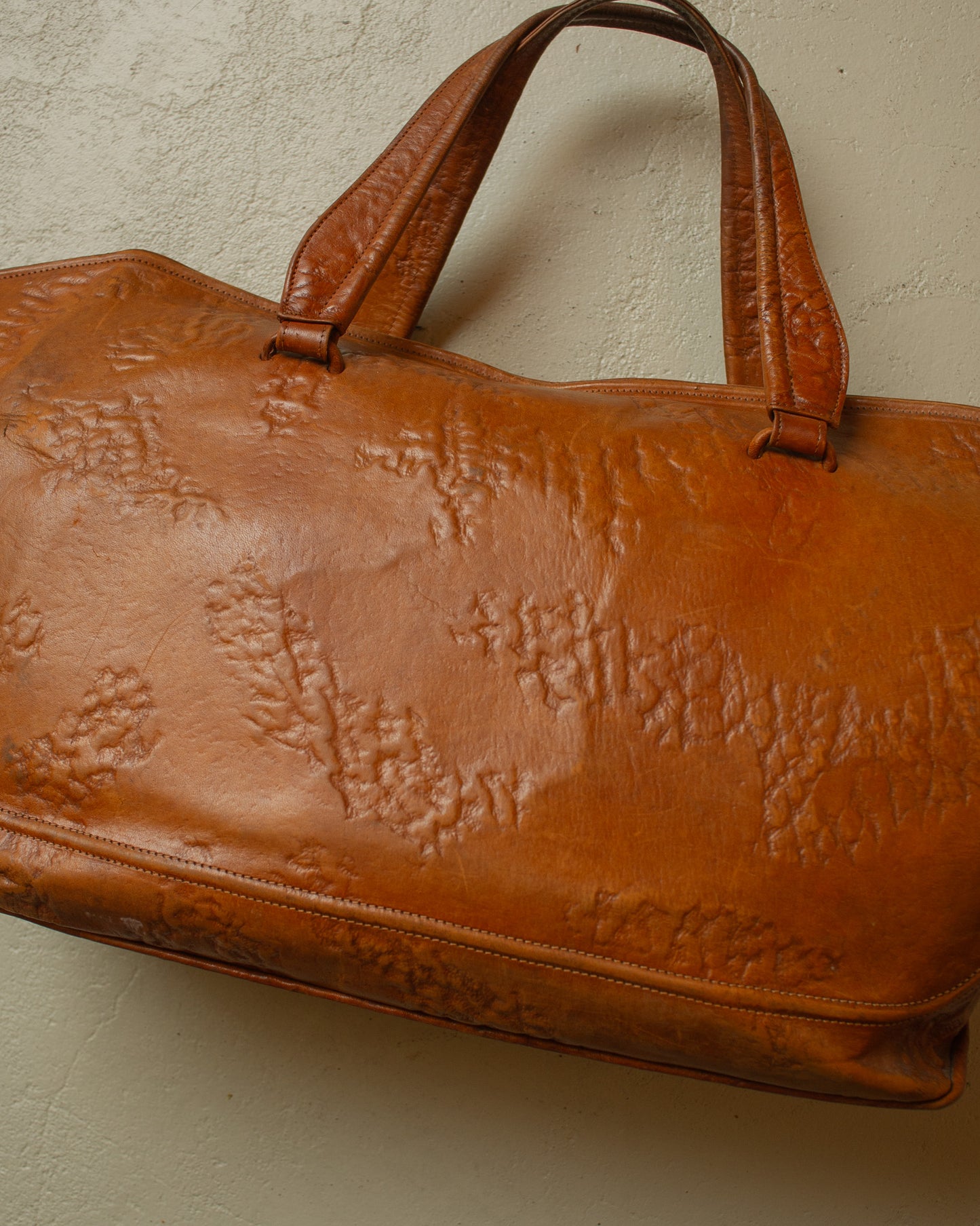 1950s Leather Shopper brown