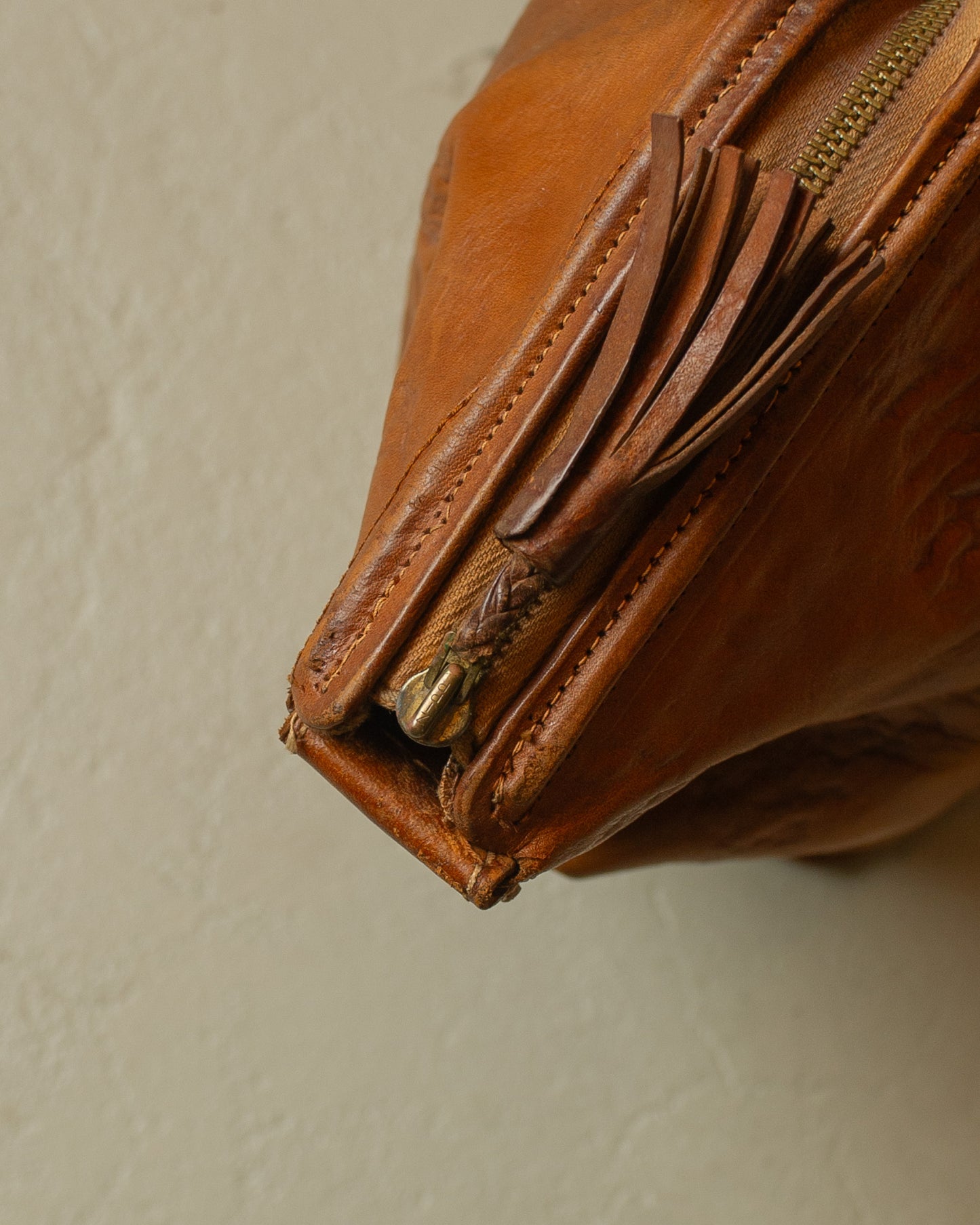 1950s Leather Shopper brown