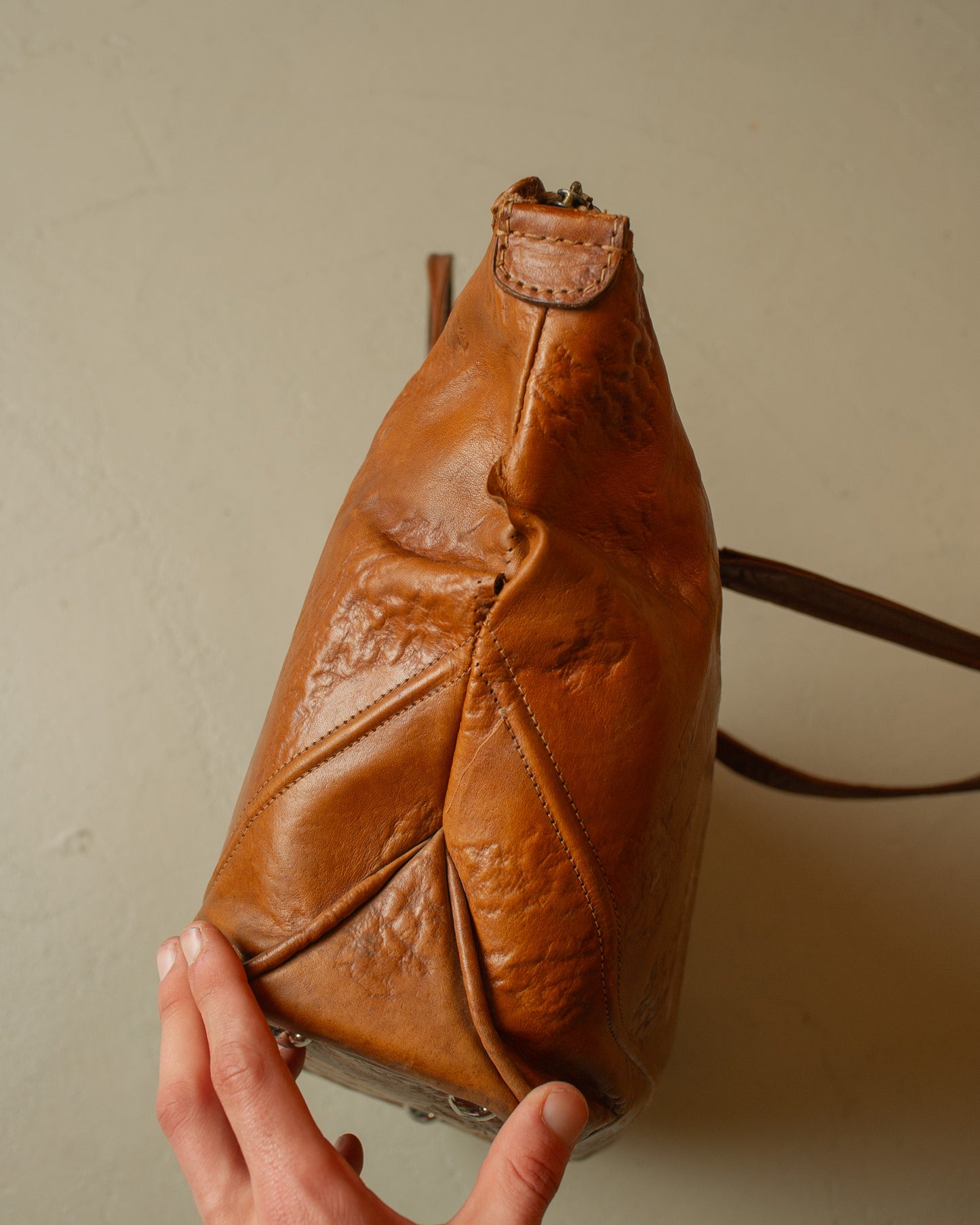 1950s Leather Shopper brown