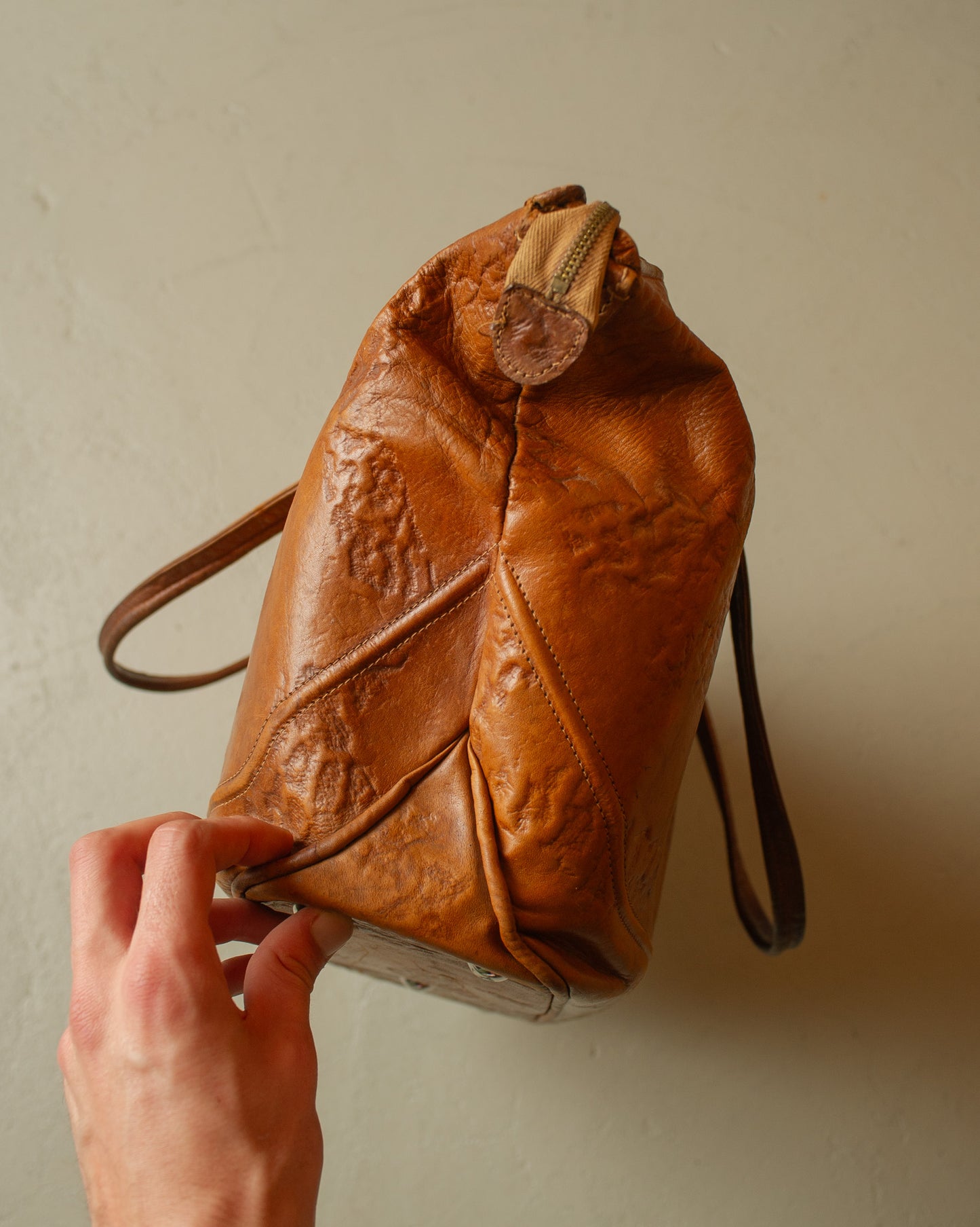 1950s Leather Shopper brown
