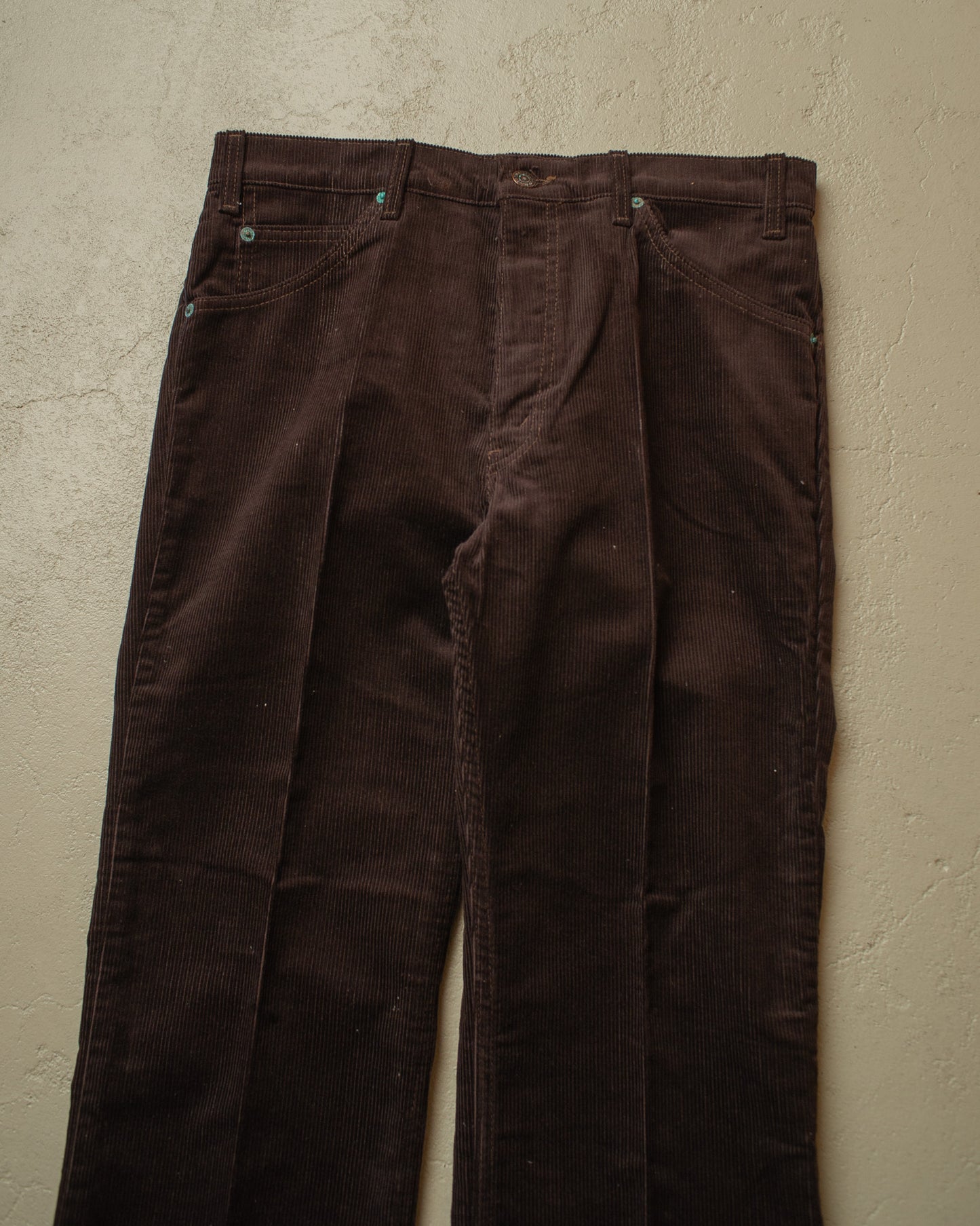 1980s Deadstock Levis 630 Supercord Pants brown - W32,5 L33
