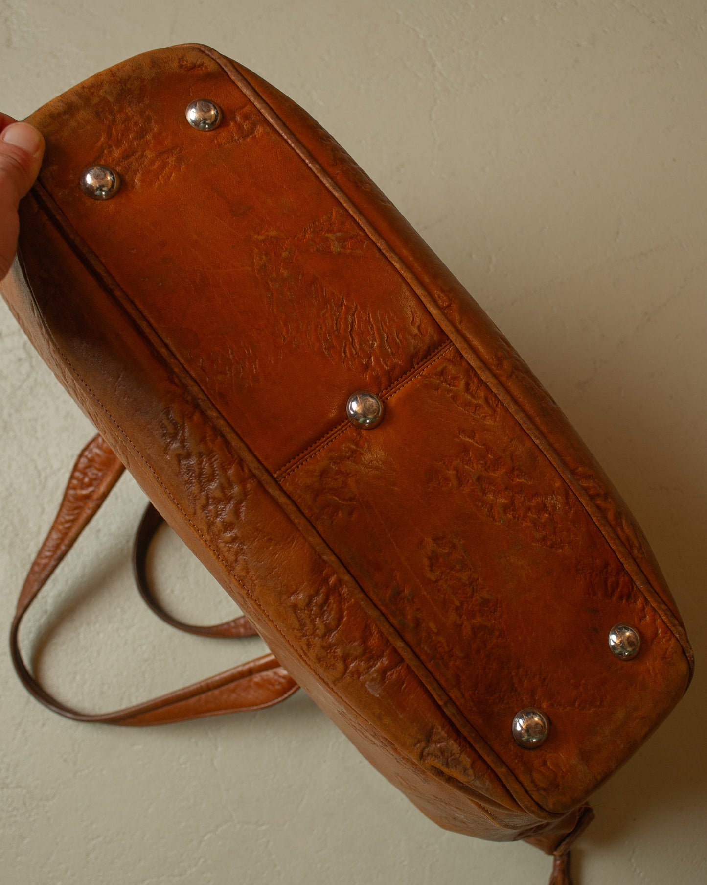 1950s Leather Shopper brown