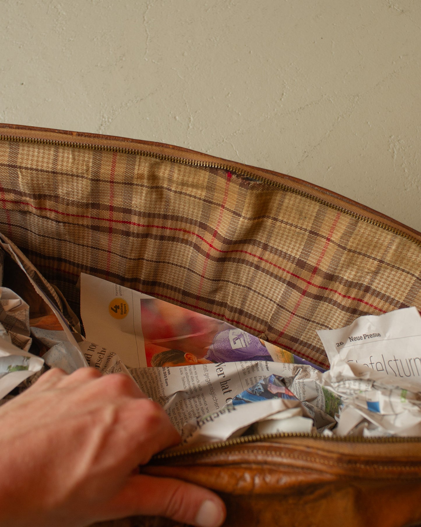 1950s Leather Shopper brown