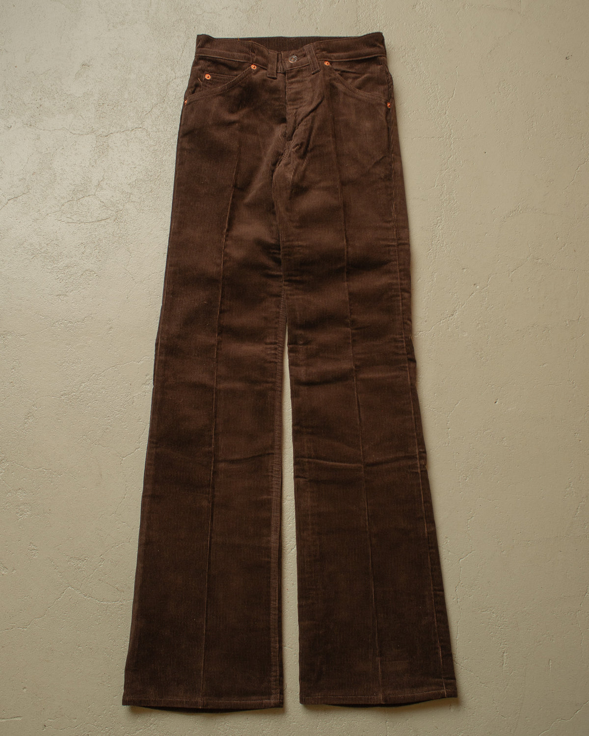 1980s unworn Levis 632 Corduroy Flared Pants brown - W25 L33