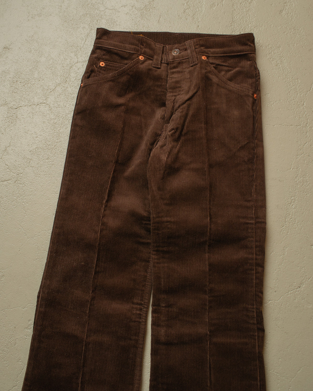 1980s unworn Levis 632 Corduroy Flared Pants brown - W25 L33
