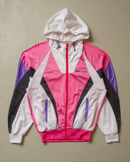 1980s Asics Hooded Colorblock Track Jacket multi - S