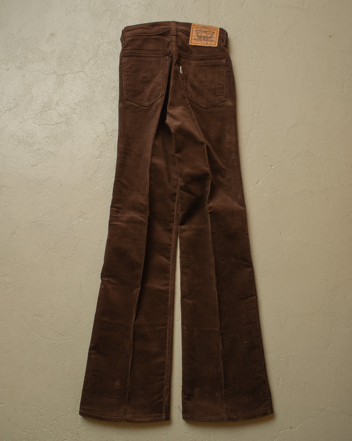 1980s unworn Levis 632 Corduroy Flared Pants brown - W25 L33