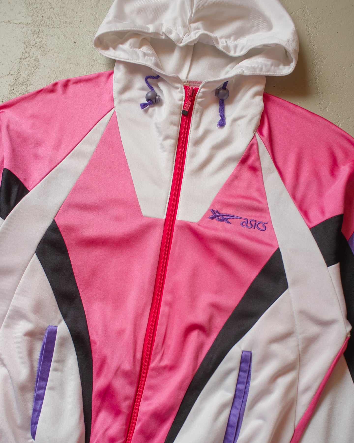 1980s Asics Hooded Colorblock Track Jacket multi - S