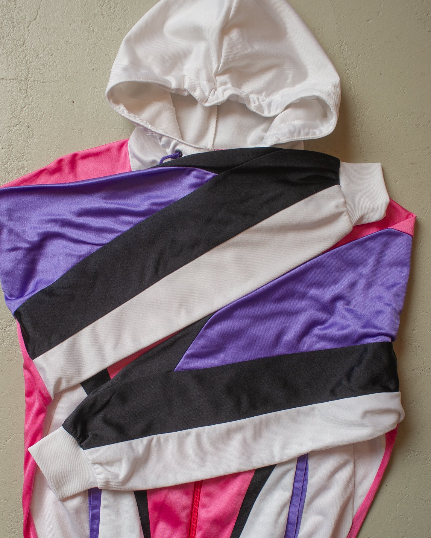 1980s Asics Hooded Colorblock Track Jacket multi - S