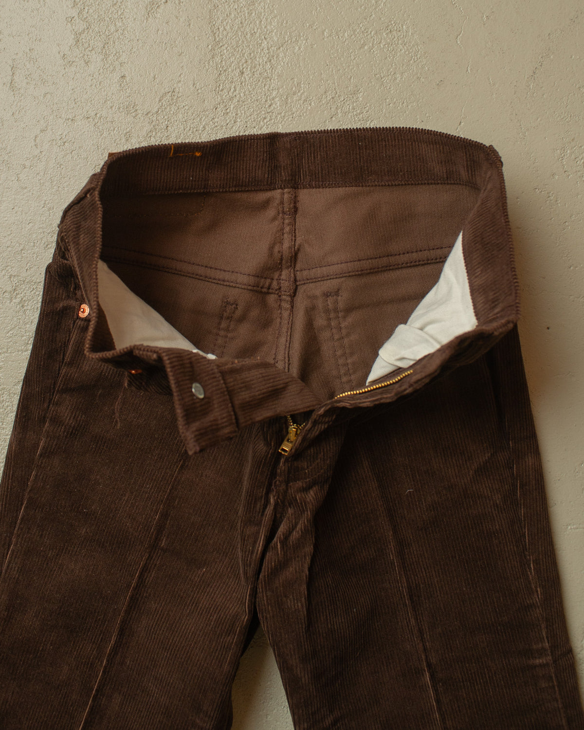 1980s unworn Levis 632 Corduroy Flared Pants brown - W25 L33