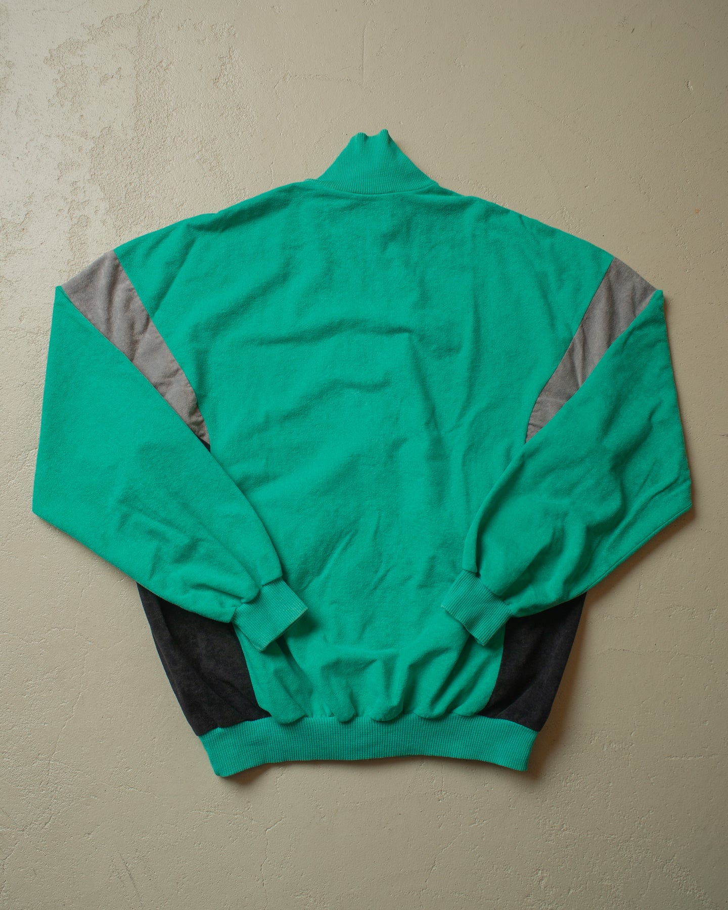 1980s Adidas Velour Track Suit green/grey - XL/XXL