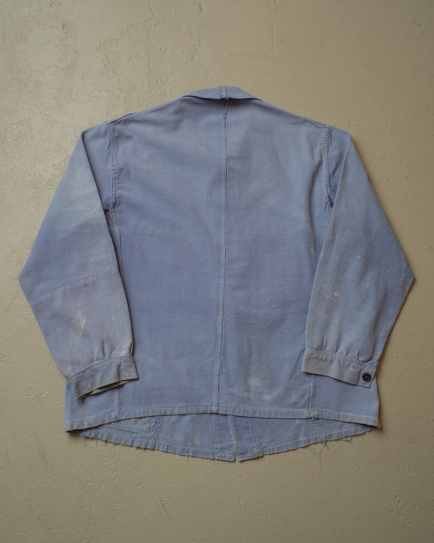 1950s Faded French Workwear Jacket blue - XL