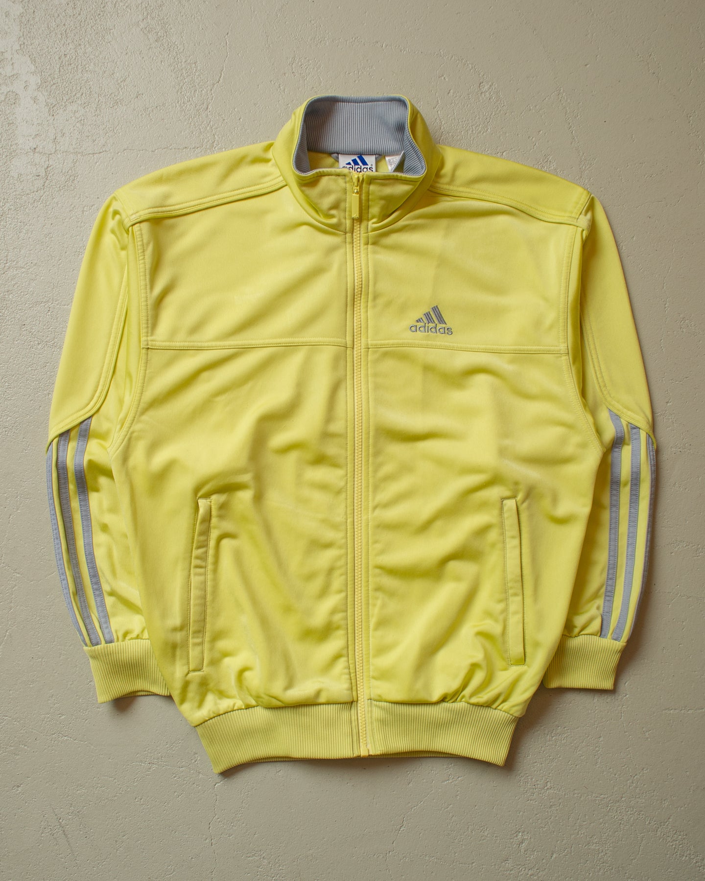 2000s Adidas Two Tone Tracksuit yellow/grey - M