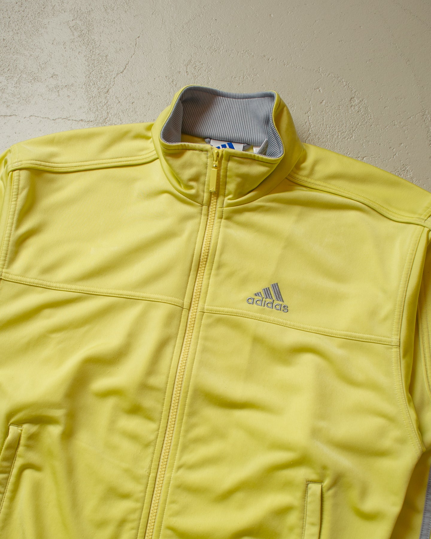 2000s Adidas Two Tone Tracksuit yellow/grey - M