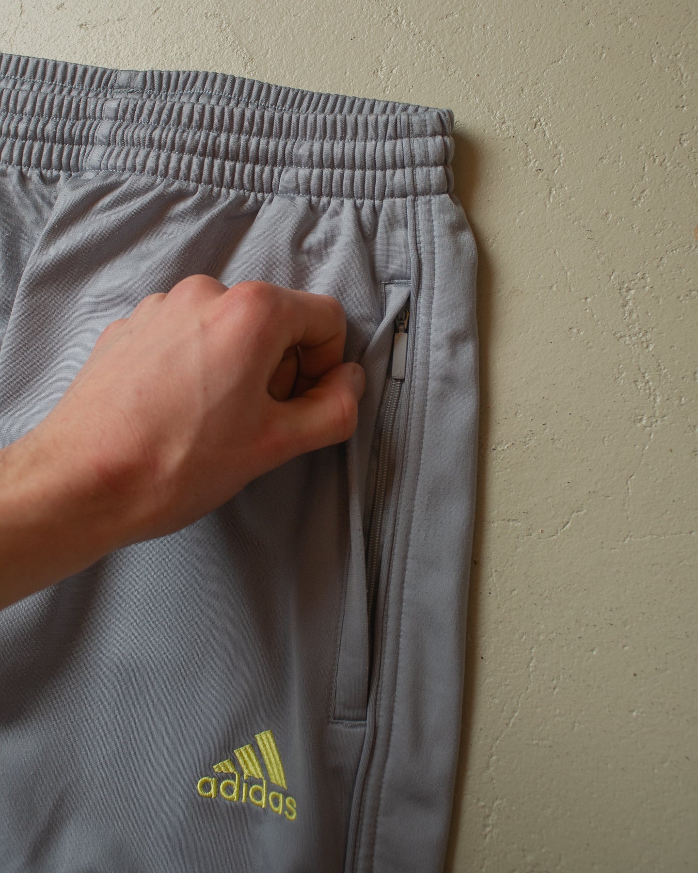 2000s Adidas Two Tone Tracksuit yellow/grey - M