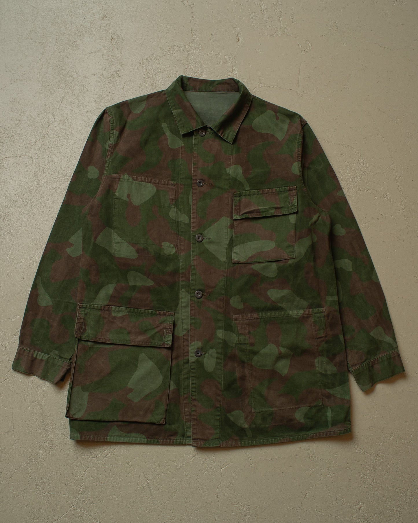 1970s overdyed Finnish M62 Reversible Camo Jacket - XL