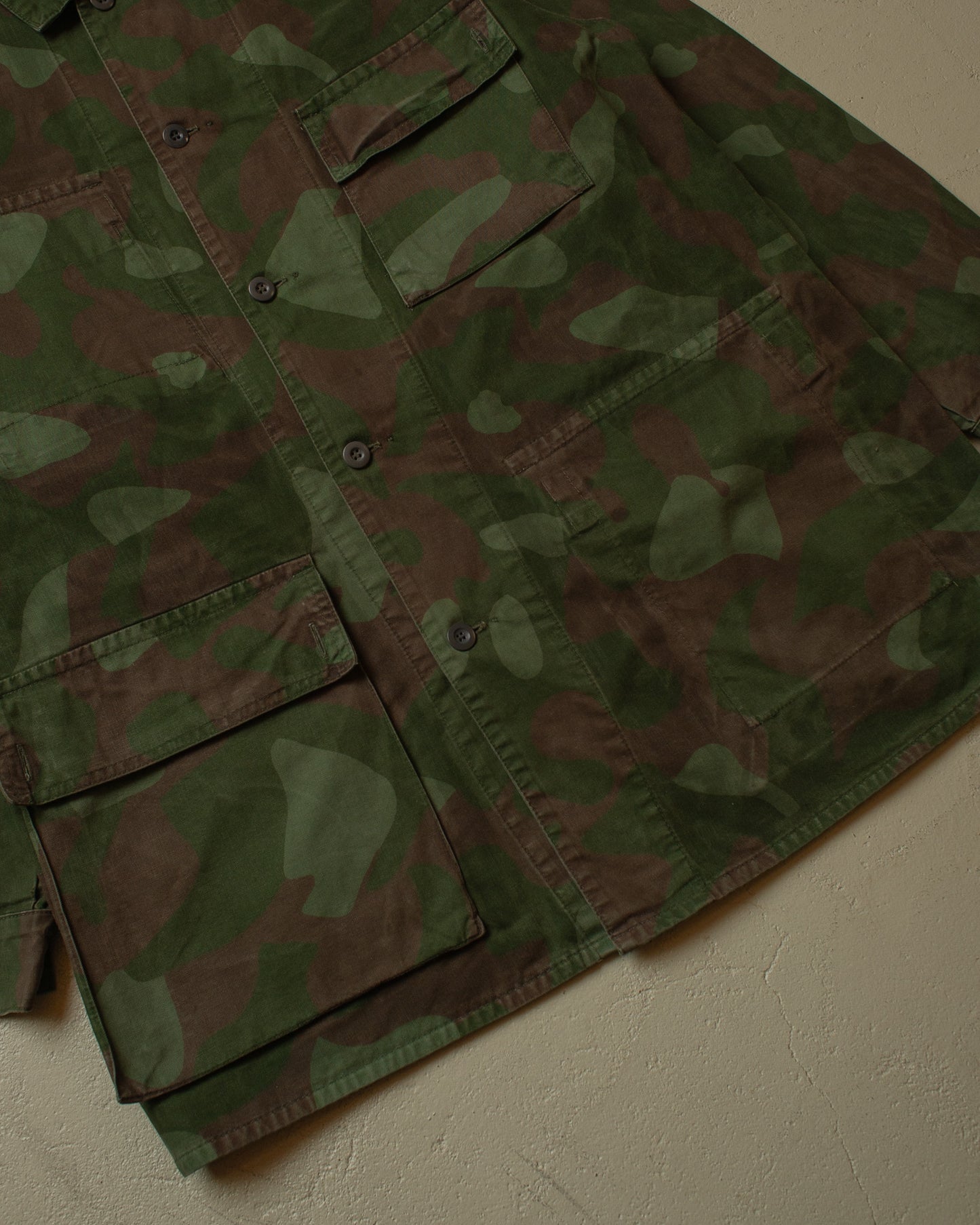 1970s overdyed Finnish M62 Reversible Camo Jacket - XL