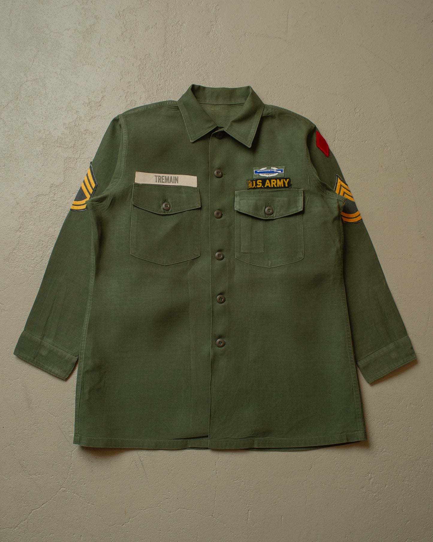1960s/70s US Army OG-107 Shirt green - XL