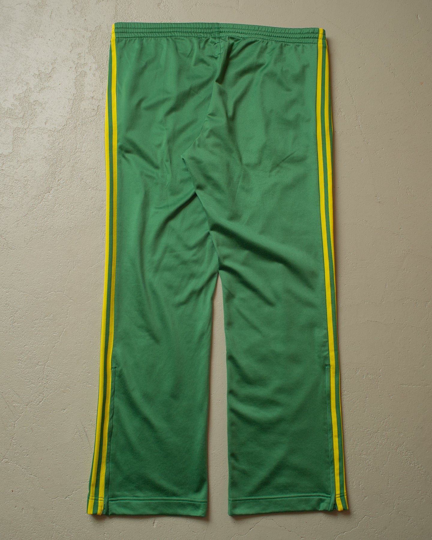 2000s Adidas Two Tone Trackpants green/yellow - L/XL