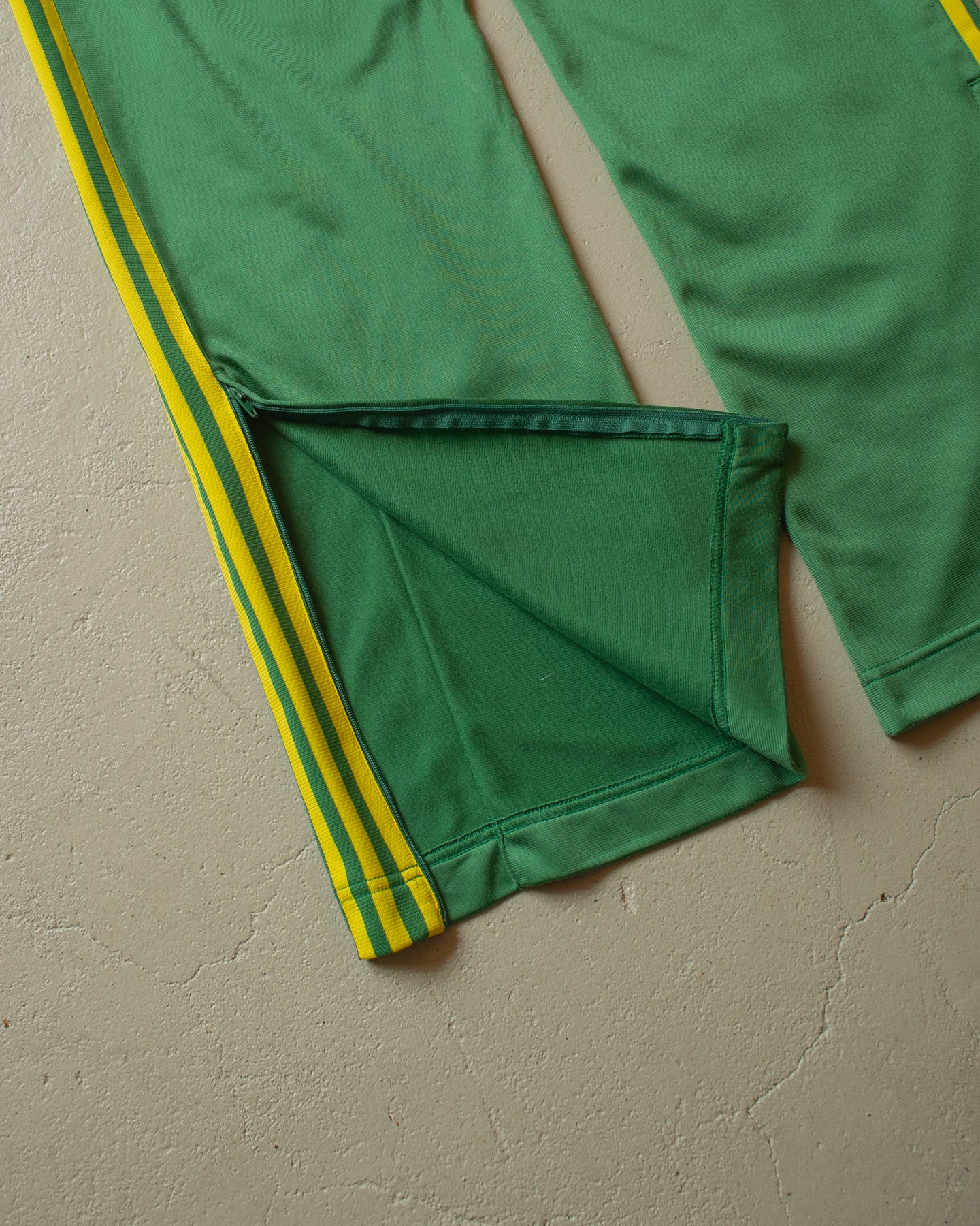 2000s Adidas Two Tone Trackpants green/yellow - L/XL