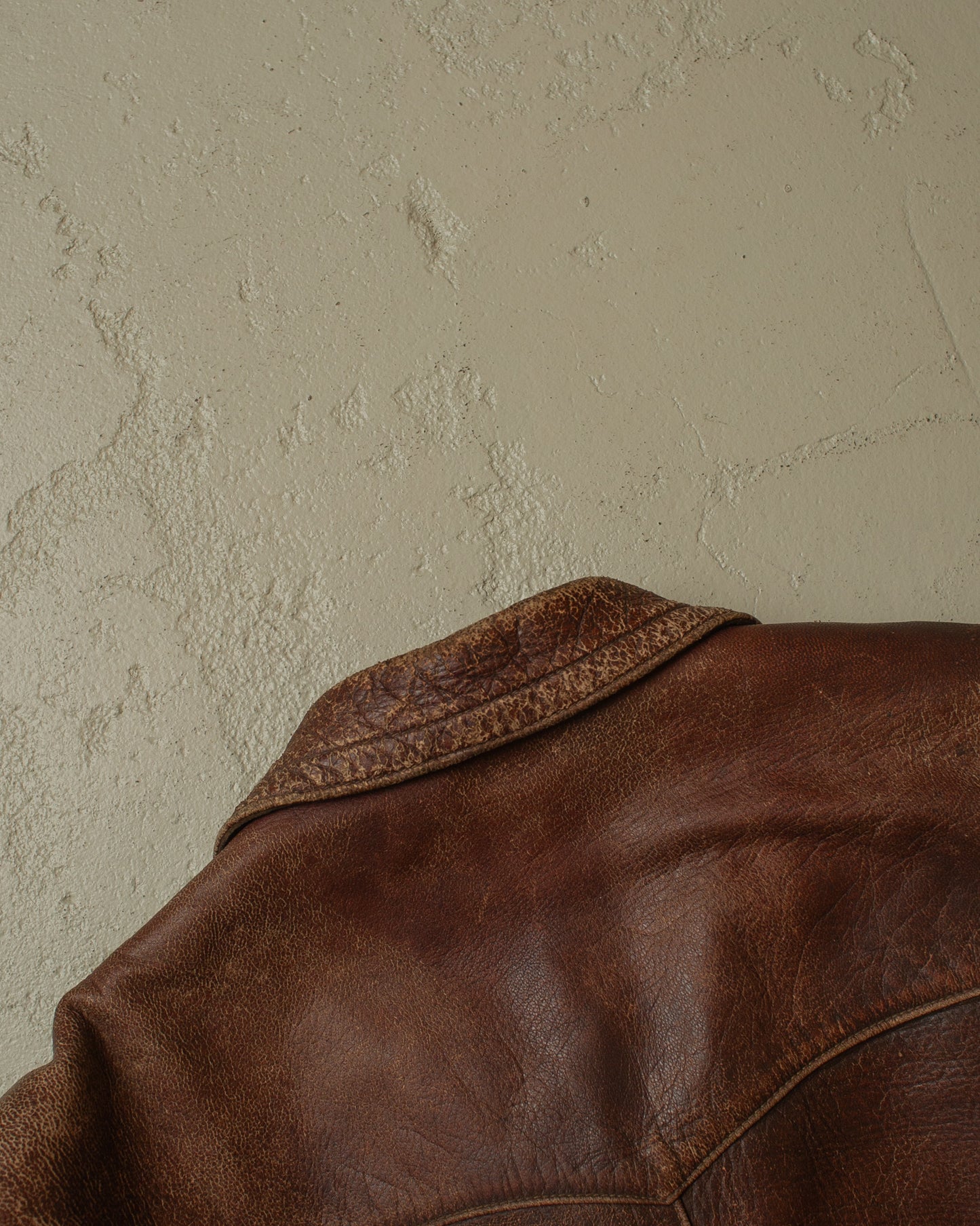 1950s German Leather Biker Jacket brown - M