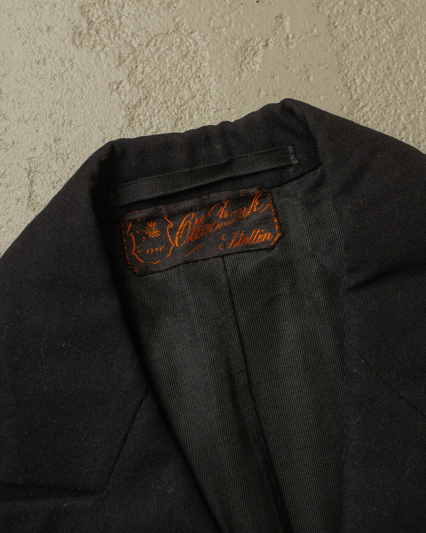 1920s/30s German Three Piece Wool Suit black - S/M