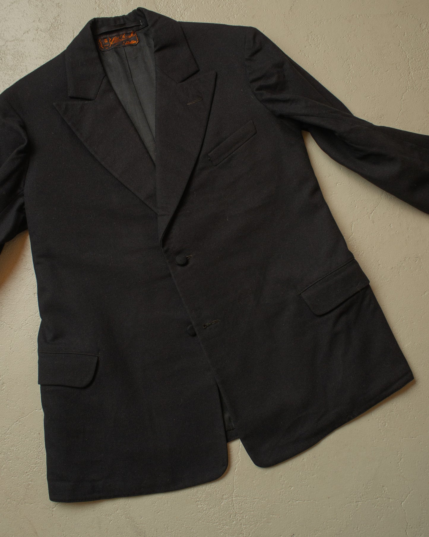 1920s/30s German Three Piece Wool Suit black - S/M