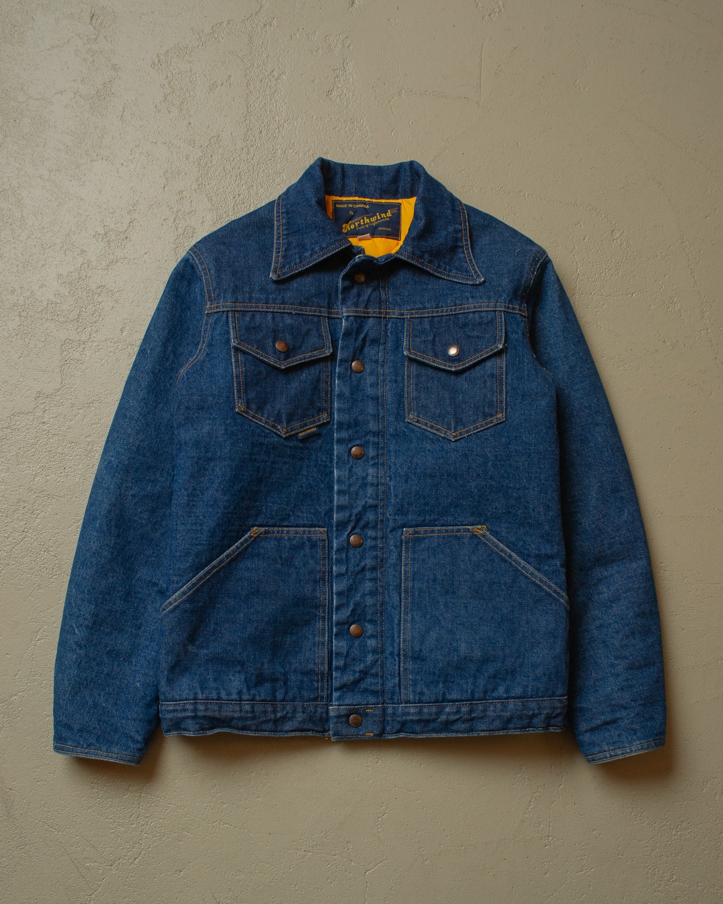 1970s/80s Northwind lined Denim Jacket blue - S/M