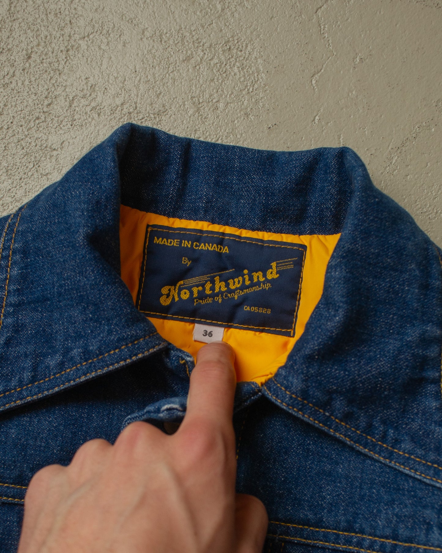 1970s/80s Northwind lined Denim Jacket blue - S/M