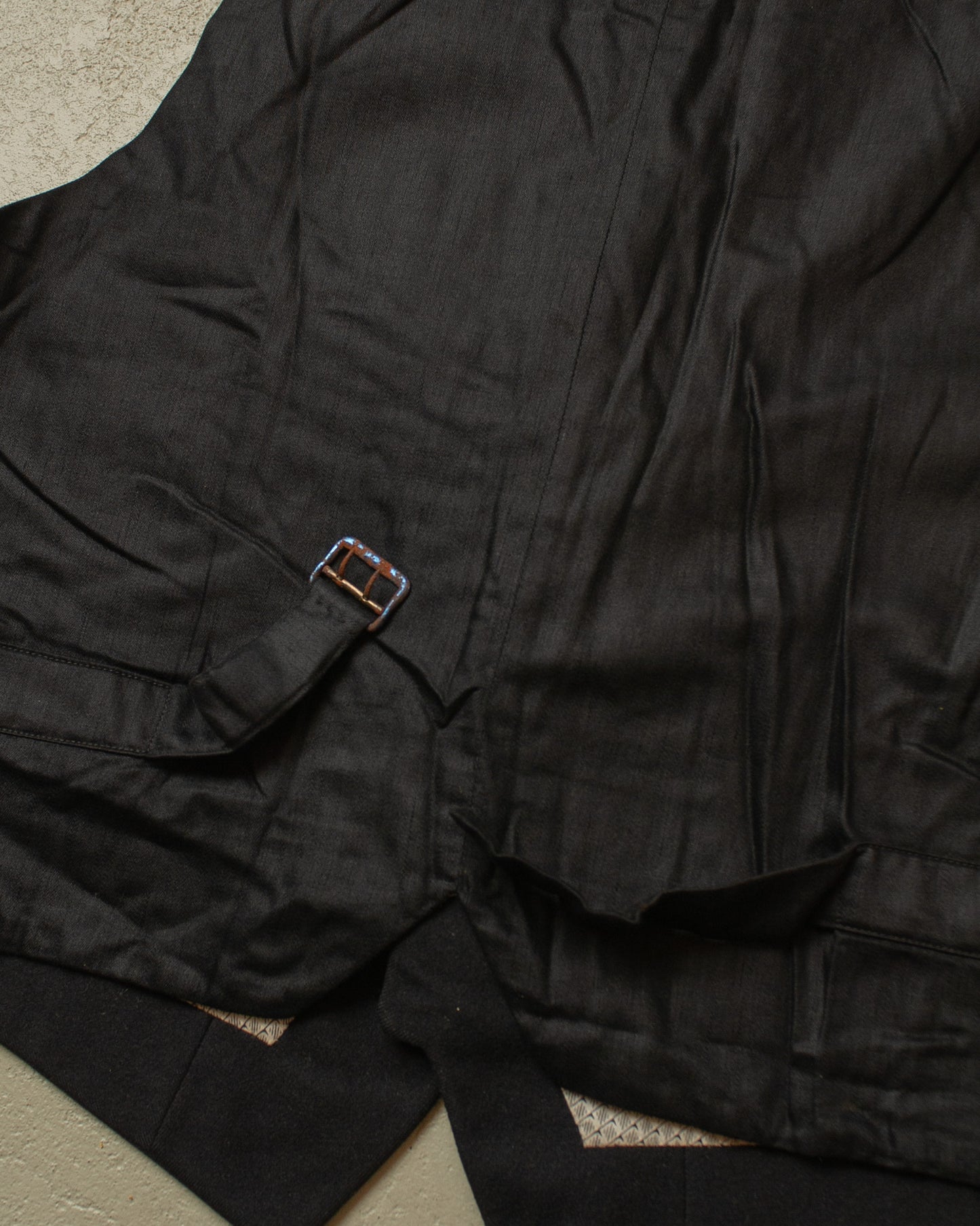 1920s/30s German Three Piece Wool Suit black - S/M