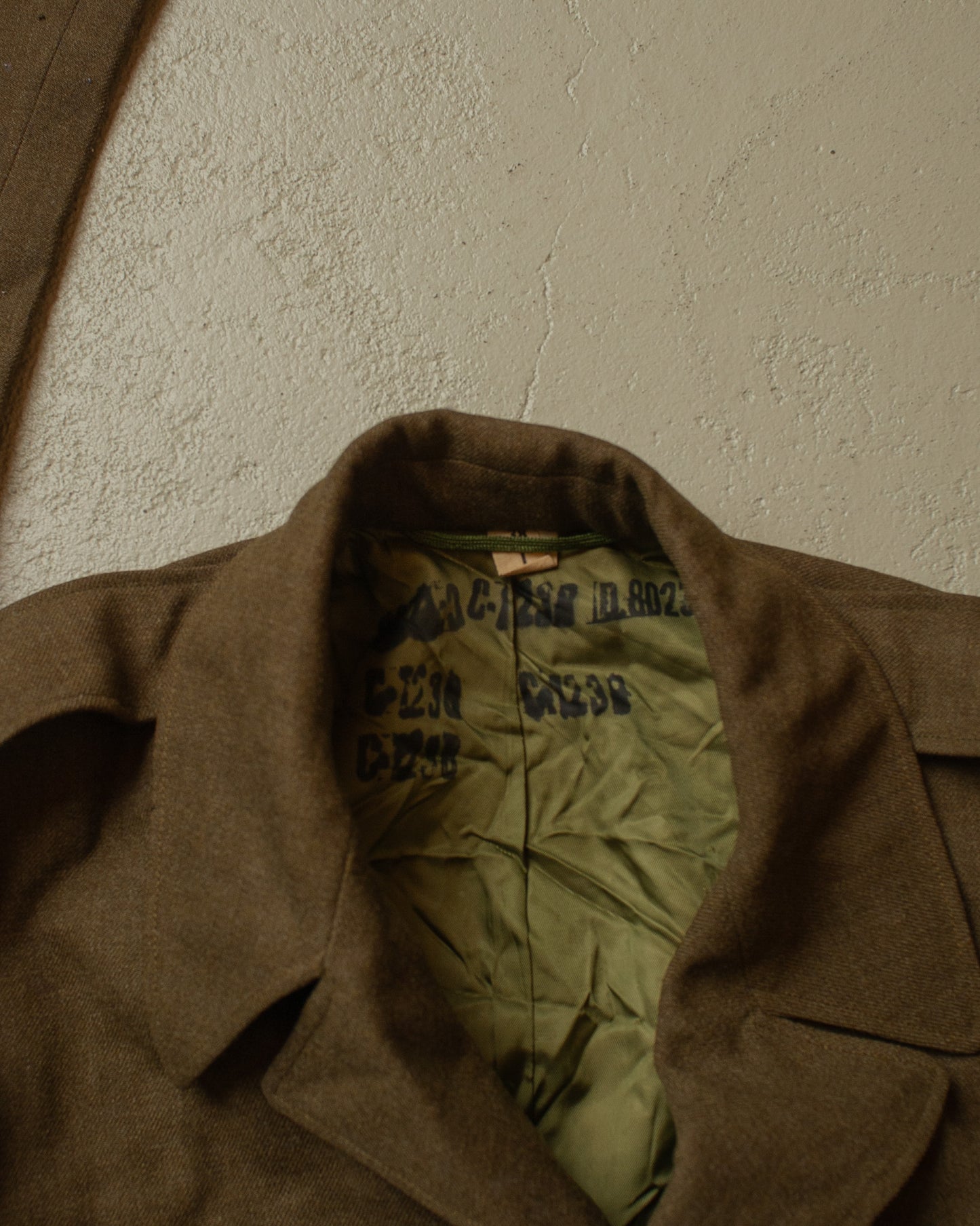 1951 distressed US Army Wool Jacket khaki - S/M