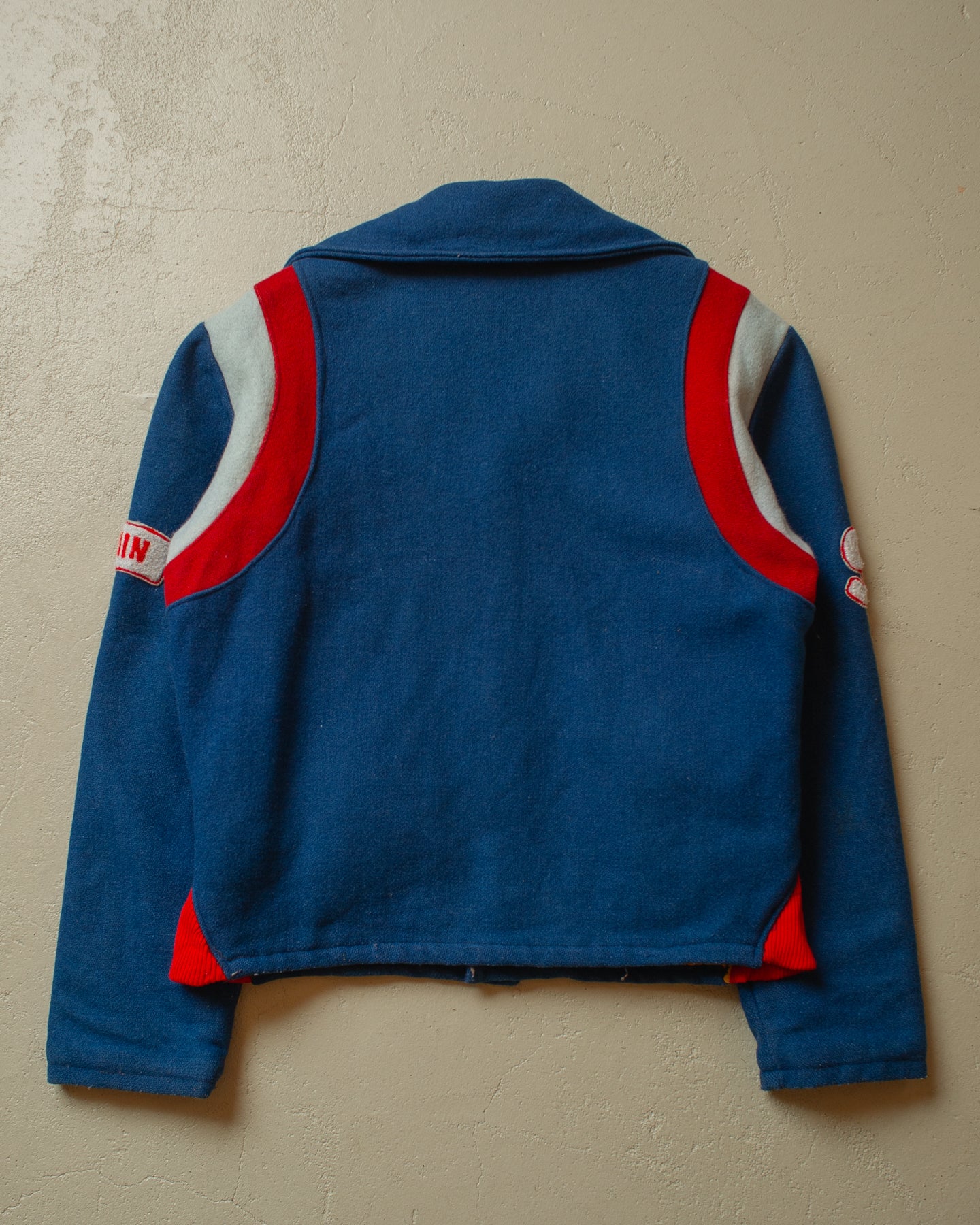 1980s/90s Vics Granby Wool Varsity Jacket blue - M/L
