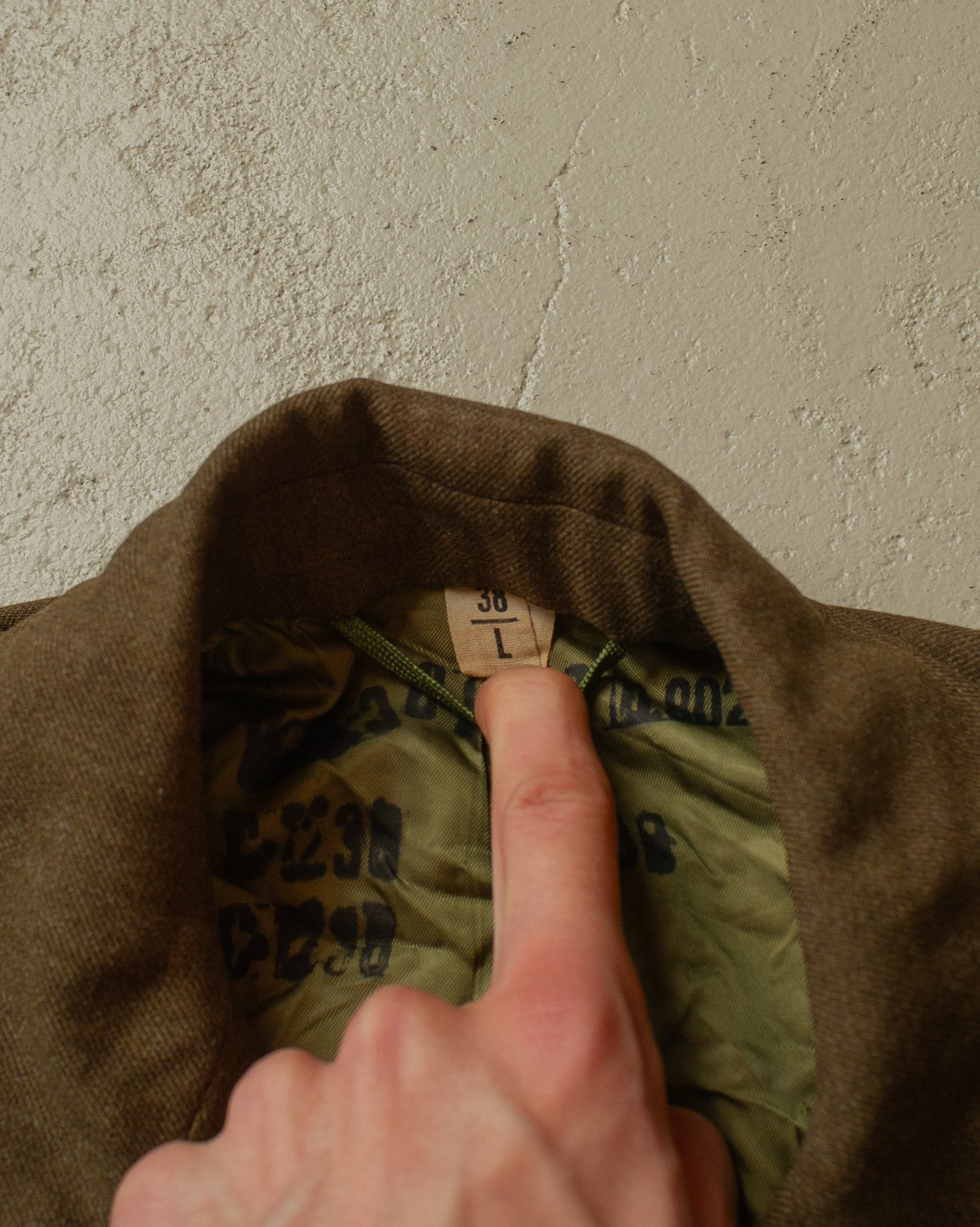 1951 distressed US Army Wool Jacket khaki - S/M